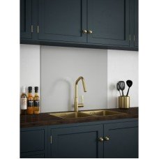 Self Adhesive Glass Kitchen Splashback - 750 x 900mm - Platinum Self Adhesive Glass Kitchen Splashback - 750 x 900mm - Platinum