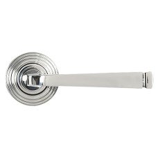 From The Anvil Polished Stainless Steel Door Handles on Round Beehive Rose - Avon Range 