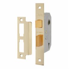 Yale 2 Lever Interior Door Sashlock - 67mm Case - 45mm Backset - Polished Brass