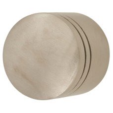 Exel Turned Lined Round Cabinet Knob - 30mm Diameter - Satin Stainless Steel