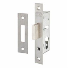 Nemef 9600 Narrow Style Euro Deadlock - 40mm Case - 25mm Backset - Satin Stainless Steel