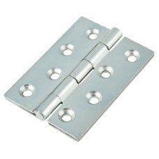 Double Pressed Steel Butt Door Hinge - 100 x 73mm - Zinc Plated - Pair