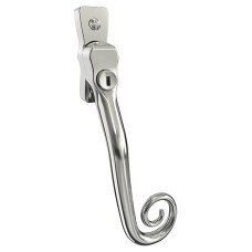Mila Heritage Monkey Tail Locking Espagnolette Casement Window Handle - Right Hand - Polished Chrome
