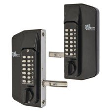 Borg BL3130 External Marine Grade Easicode Pro Push Button Gate Back to Back Code Lock - Black