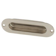 Exel Oval Flush Cabinet Pull Handle - 120 x 40mm - Polished Stainless Steel