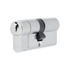 Eurospec 1 Star 6 Pin 80mm Euro Double Cylinder - 40 + 40mm - Satin Chrome - Keyed to Differ