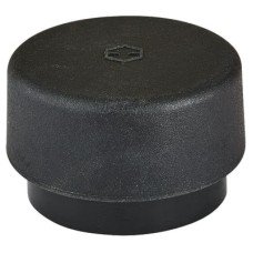 Hoppe AR612 Nylon Floor/Wall Mounted Door Stop - 32 x 20mm - Ebony Black