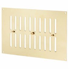 Hampstead Hit & Miss Vent - 242 x 165mm - Polished Brass