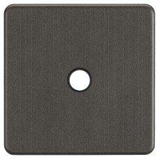 Knightsbridge 20A Screwless Flat Plate Flex Outlet Plate - Smoked Bronze