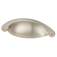 Exel Chest Drawer Cabinet Cup Handle - 64mm Centres - Satin Nickel