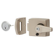 ERA Double Locking Nightlatch - 60mm Backset - Satin Nickel Case/ Cylinder