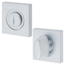 Serozzetta by Carlisle Brass Square Bathroom Turn & Release - 50mm Diameter - Satin Chrome