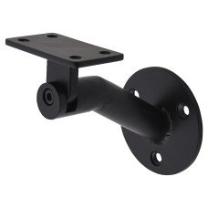 Exel Round Plate Handrail Bracket - 75mm Projection - Matt Black