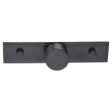Frelan Hoxton Sturt Cabinet Knob on Rushton Backplate - 30mm Diameter - Matt Black