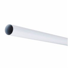 Rothley 19mm Round Steel Hanging Rail Tube - 1829mm Length - White