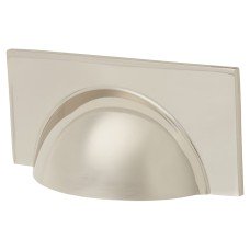 Crofts & Assinder Monmouth Square Cabinet Cup Handle - 64mm Centres - Polished Nickel