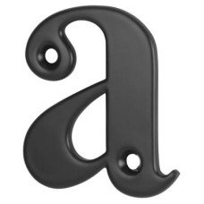 55mm Screw Fix Door Letter - a - Black