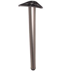 Rothley Round Adjustable Worktop Support Breakfast Bar Table Leg - 60 x 870mm - Brushed Nickel 