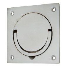 Exel Squash Court Flush Handle - 87 x 87 x 19mm - Satin Chrome