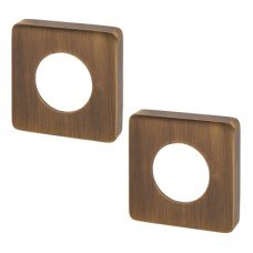 Jigtech Square Passage Rose Cover - Antique Brass