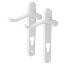 Fab & Fix Windsor uPVC Scroll Multipoint Door Handle - 92mm c/c - LH - White Fab & Fix Windsor uPVC Scroll Multipoint Door Handle - 92mm c/c - LH - White