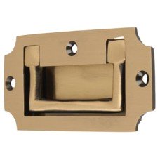Exel Flush Chest Flush Military Cabinet Pull Handle - 89 x 45mm - Antique Brass
