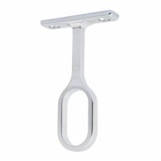 Rothley 32 x 15mm Oval Tube Hanging Rail Centre Bracket - Polished Chrome - Pack of 10