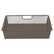 elfa Top Track System - Shallow Mesh Basket - 527 x 427 x 85mm - Graphite
