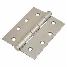 Pressed Butt Door Hinge - 102 x 76 x 2mm - Polished Stainless Steel - Pair