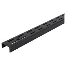Rothley Twin Slot Shelf Wall Upright - 1980mm Length - Matt Black