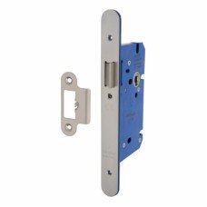 Hampstead Architectural DIN Latch - 85mm Case - 60mm Backset - Radius - Satin Stainless Steel
