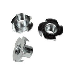 4 Pronged Tee Nut - M4 x 8mm - Zinc Plated - Pack of 200