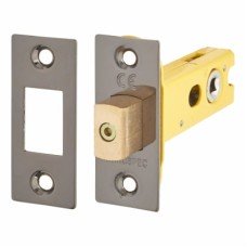 Exel 5mm Tubular Bathroom Deadbolt - 76mm Case - 57mm Backset - Square - Black Nickel Exel 5mm Tubular Bathroom Deadbolt - 76mm Case - 57mm Backset - Square - Black Nickel