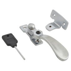 Exel Cast Victorian Locking Wedge Casement Window Fastener - Reversible - Satin Chrome