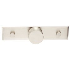 Frelan Hoxton Sturt Cabinet Knob on Rushton Backplate - 30mm Diameter - Satin Nickel