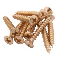 Exel Spare Casement Window Stay Screws - Polished Brass - Pack of 10