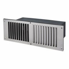 Floor Vent - 267 x 95 x 125mm - 11000mm² Free Air Flow - Polished Stainless Steel 