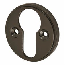 Exel Escutcheon - 40mm Diameter - Euro - Black Nickel