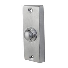 Exel Plain Edge Period Bell Push - 76 x 25mm - Satin Chrome