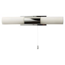Forum Spa Aries LED Bathroom Wall Light - IP44 - Polished Chrome with Opal Glass Tubes