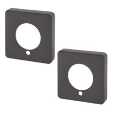 Jigtech Square Privacy Rose Cover - 52 x 52mm - Black Nickel