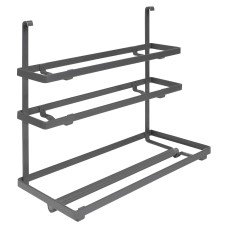 Emuca Titane Kitchen Wall Hanging Profile Roll Holder - Anthracite Grey