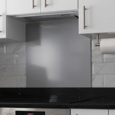 Exel Aluminium Kitchen Splashback - 600 x 750mm - Gloss 9006 Silver