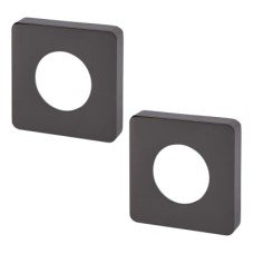 Jigtech Square Passage Rose Cover - 52 x 52mm - Black Nickel Jigtech Square Passage Rose Cover - 52 x 52mm - Black Nickel