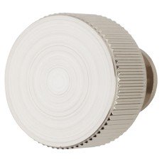 Carlisle Brass Lines Radio Round Cabinet Knob - 35mm Diameter - Satin Nickel