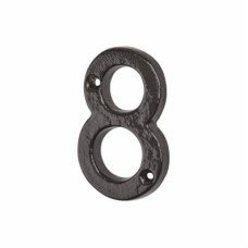Elan 76mm Screw Fix Door Numeral - 8 - Metalized Antique Black Iron