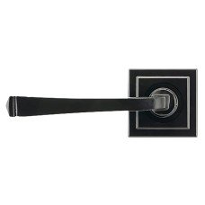From The Anvil Black Door Handles on Square Rose - Avon Range 