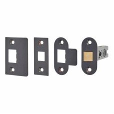 Exel Contract Bolt Through Tubular Latch - 67mm Case - 46mm Backset - Radius - Black