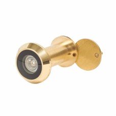 D&E Wide Angle 200° FD30 Door Viewer - Door Thickness 35-55mm - Polished Brass