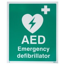 Exel AED Sign - 297 x 420mm - Rigid Plastic